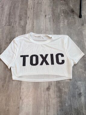 toxic mesh crop top